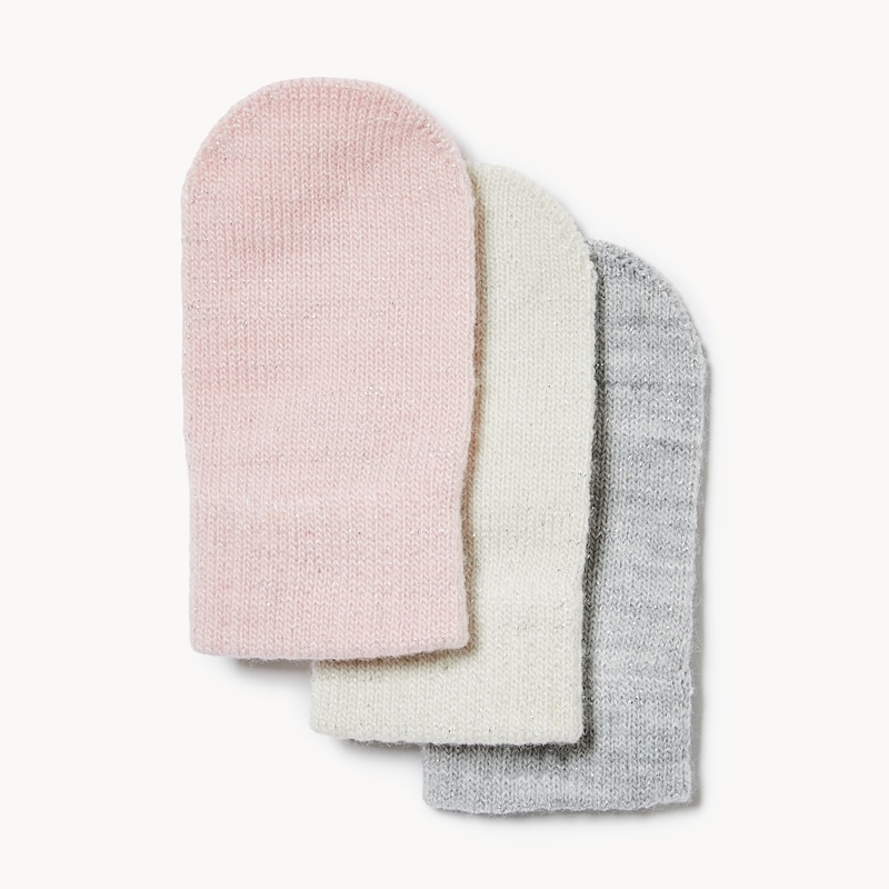Baby Girls' 3-Pack Mini Mittens