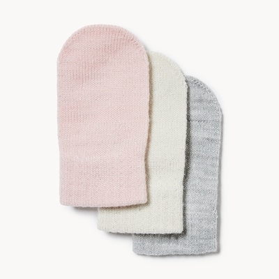 Joe Fresh Ens. 3 paires de mini-mitaines pour bébés filles 1 ea, 6,00 $/1ch