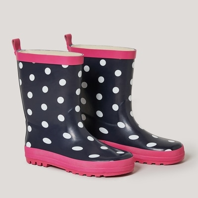 Kid Girls' Rubber Rain Boots - Navy