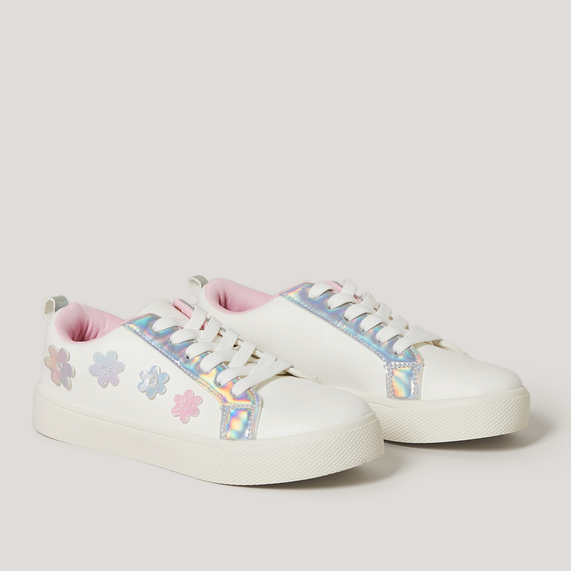 Kid Girls' Floral Sneakers in White from Joe Fresh
