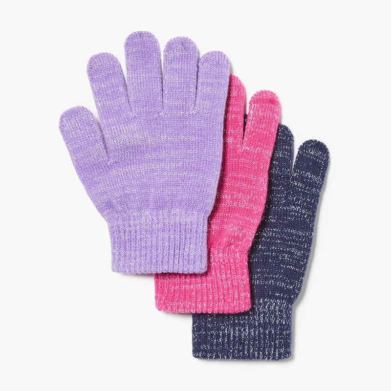 Kid Girls' 3-Pack Mini Gloves