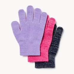 Joe Fresh Kid Girls' 3-Pack Gloves 1 ea, $6.00/1ea