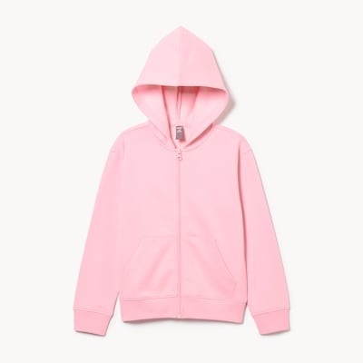 Kid Active Fleece Zip-Up Hoodie - Light Pink