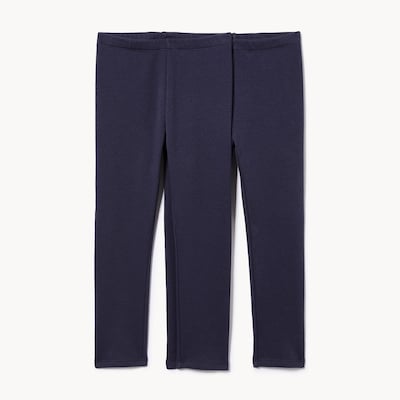 Ens. 2 leggings en molleton duveteux pour filles - Marine foncé