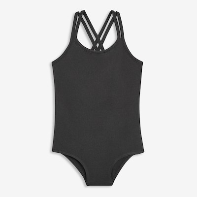 Justaucorps sport pour petites filles - Noir JF