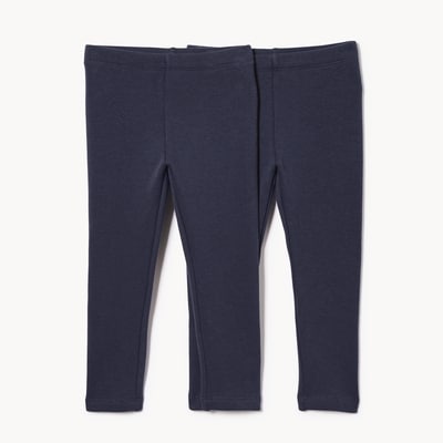 Toddler Girls' 2-Pack Uniform Fleece Legging - Dark Navy