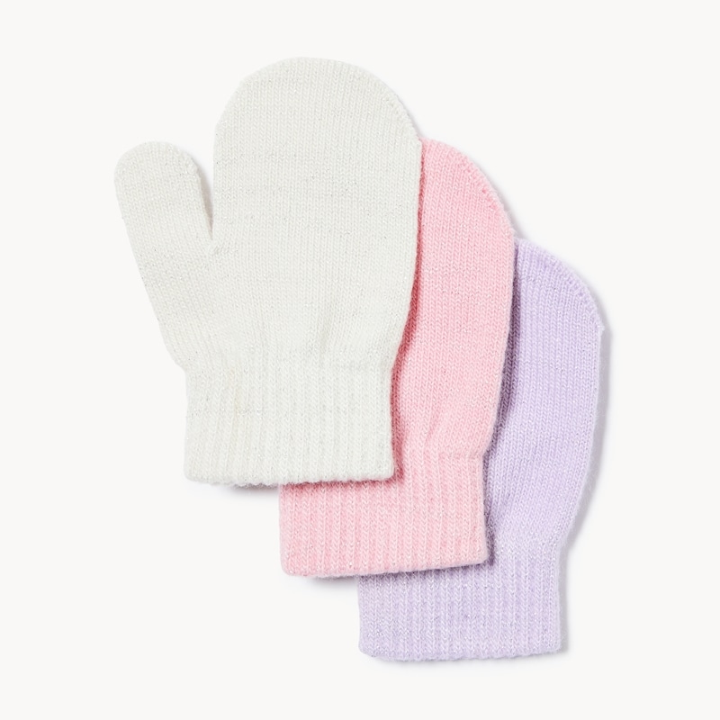 Toddler Girls' 3-Pack Mini Mittens
