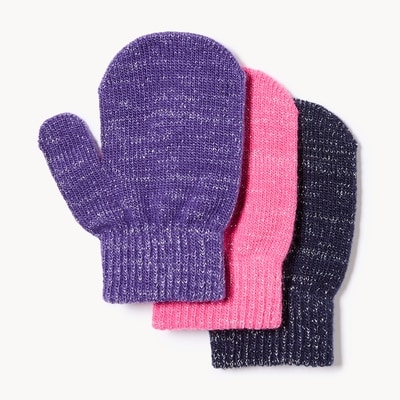 Toddler Girls' 3-Pack Mittens - Navy