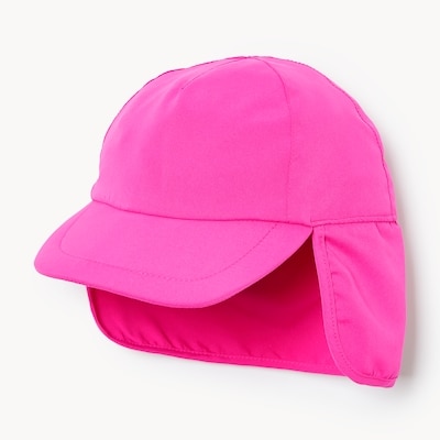 Chapeau de baignade à rabat pour petites filles - Rose Vif