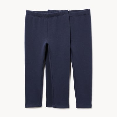 Toddler Girls' 2-Pack Fuzzy Fleece Legging - Dark Navy