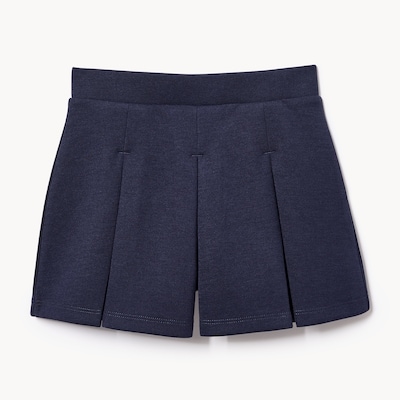 Jupe-short d’uniforme plissée pour petites filles - Marine foncé