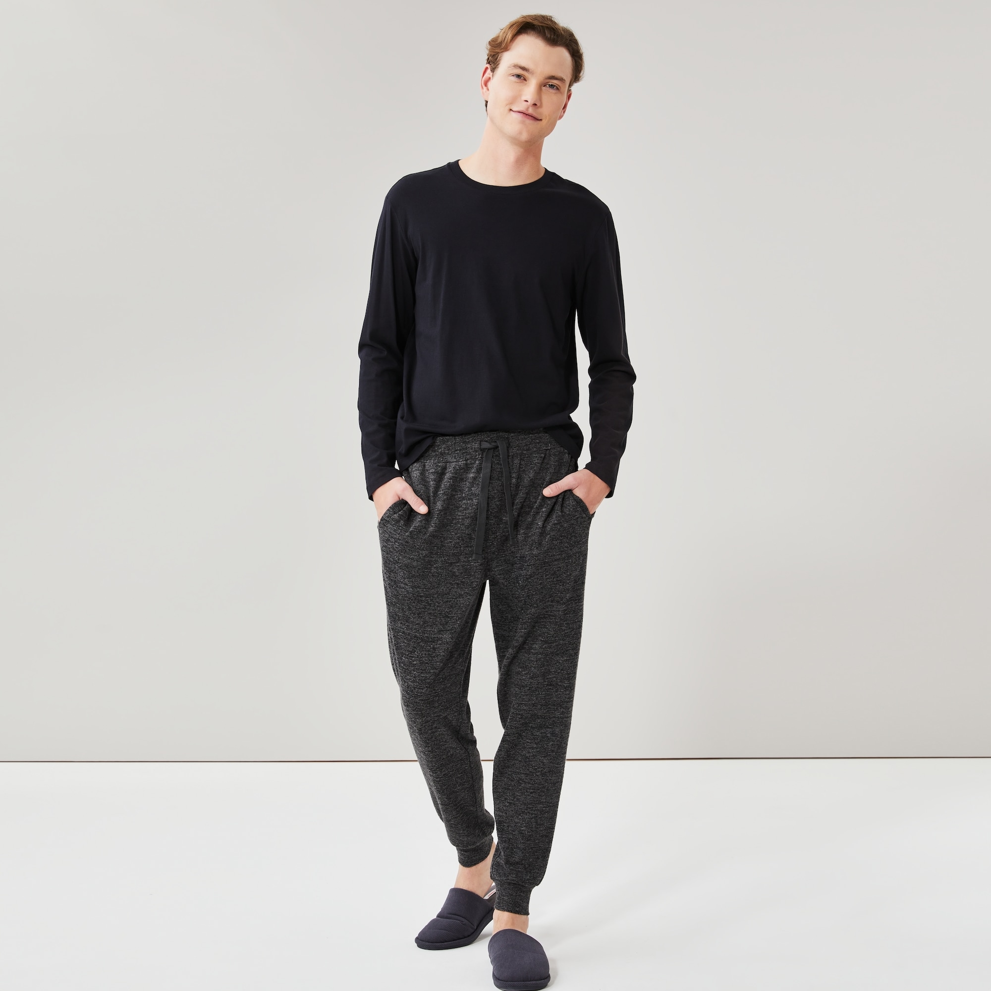 Men's Sleep Jogger in Dark Charcoal Mix from Joe Fresh