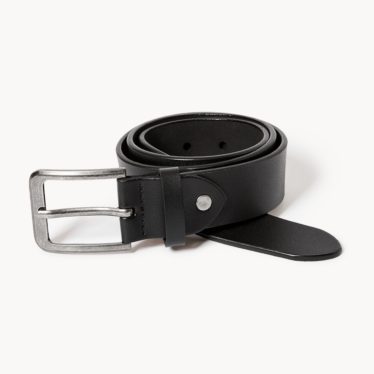 Ceinture dcontracte en cuir pour hommes - Noir