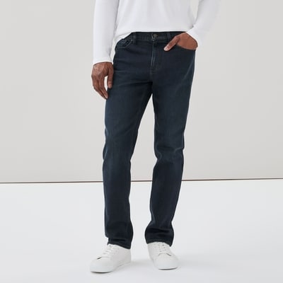 Joe Fresh Jean droit souple délavé foncé pour hommes 1 ea, 35,00 $/1ch