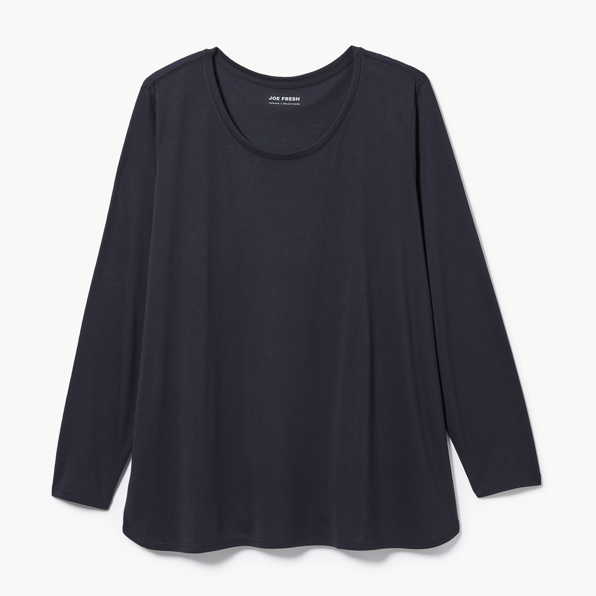 Women+ Relaxed Long Sleeve in JF Midnight Blue from Joe Fresh