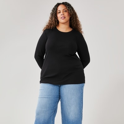 Women+ Organic Cotton Long Sleeve - JF Black
