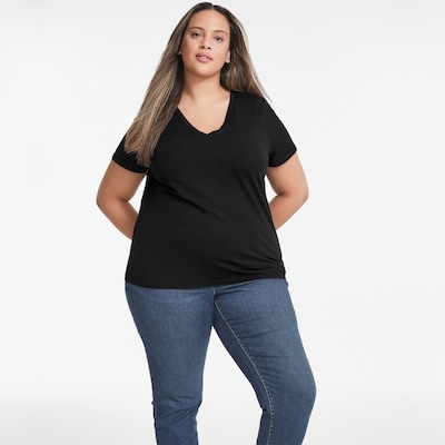 Joe Fresh T-shirt à encolure en V Femmes+ 1 ea, 12,00 $/1ch