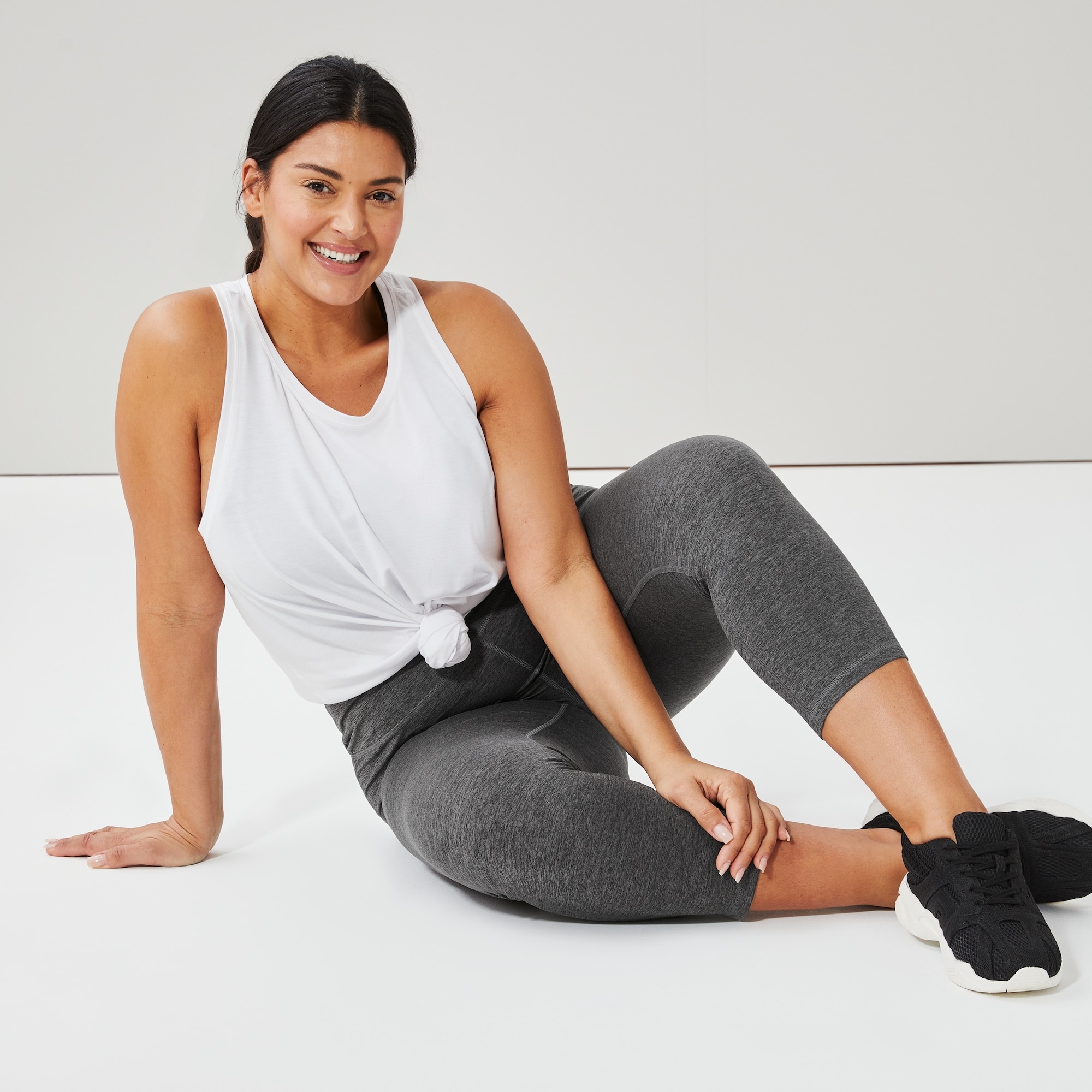 Women+ Active Legging in Charcoal Mix from Joe Fresh