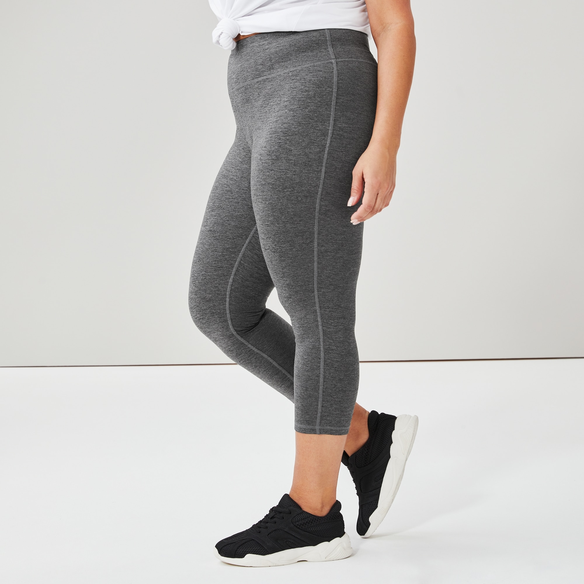 Women+ Active Legging in Charcoal Mix from Joe Fresh