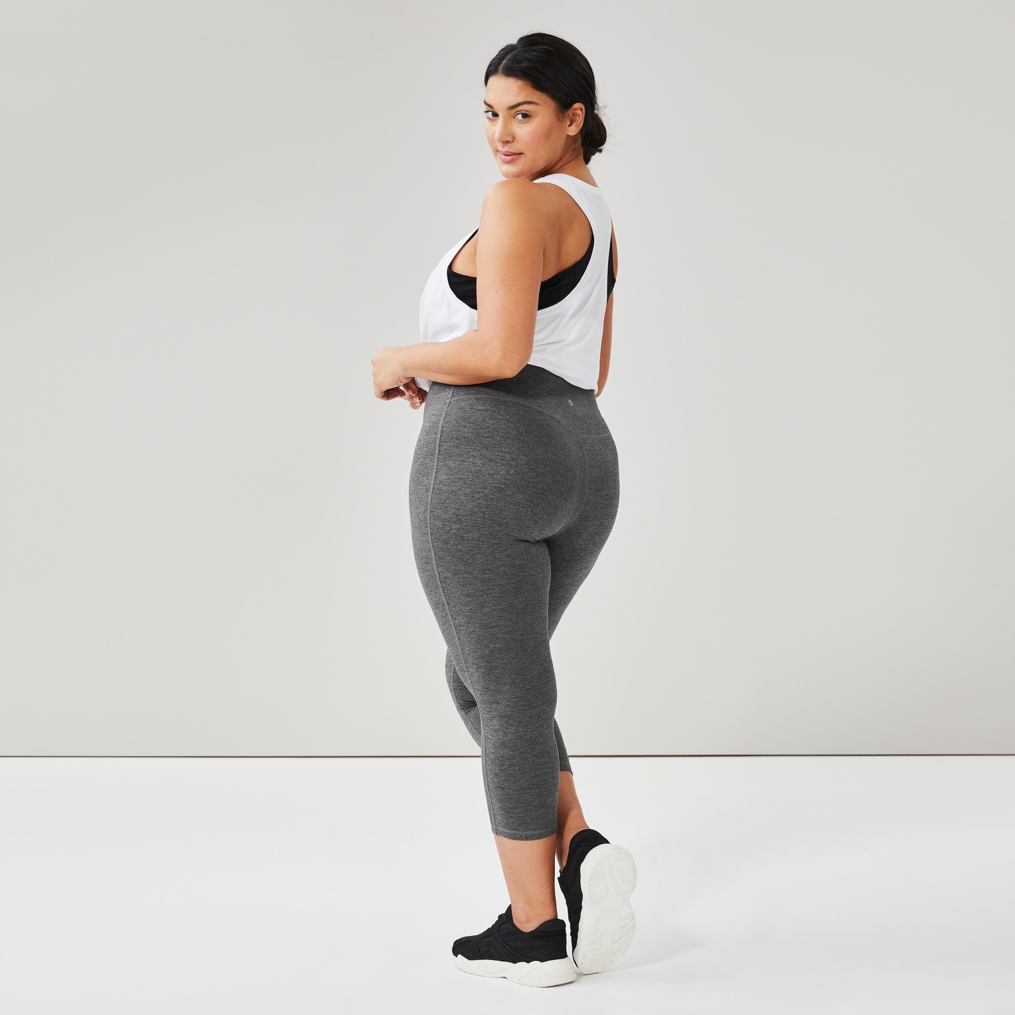 Women+ Active Legging in Charcoal Mix from Joe Fresh