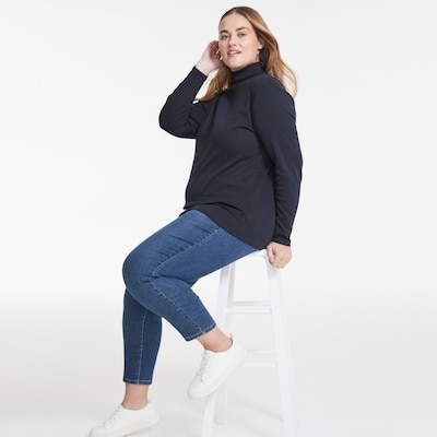 Women+ Organic Cotton Turtleneck - JF Midnight Blue