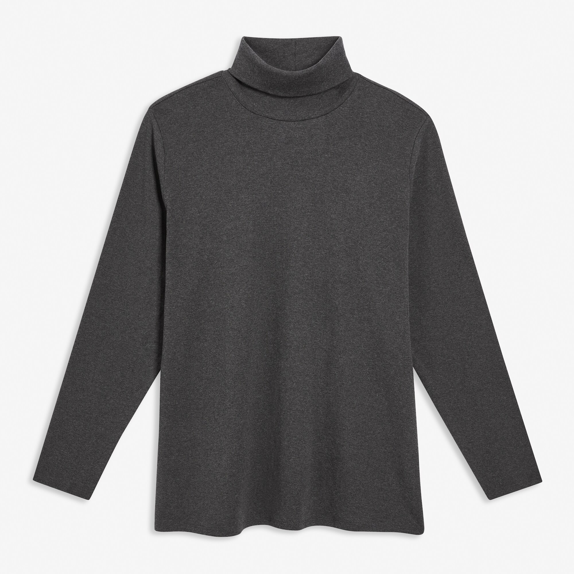 Women+ Organic Cotton Turtleneck in Dark Charcoal Mix from Joe Fresh