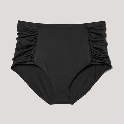 Culotte de maillot de bain à taille haute - Noir