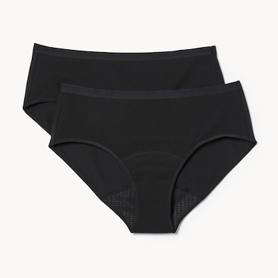 Ensemble de 2 culottes absorption légère Femmes+ - Noir