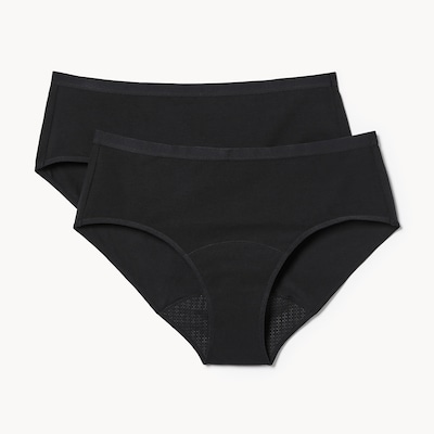 Women+ 2-Pack Heavy Absorbency Underwear - Black