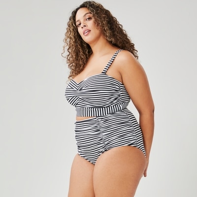 Women+ Ruched Swim Brief - Black