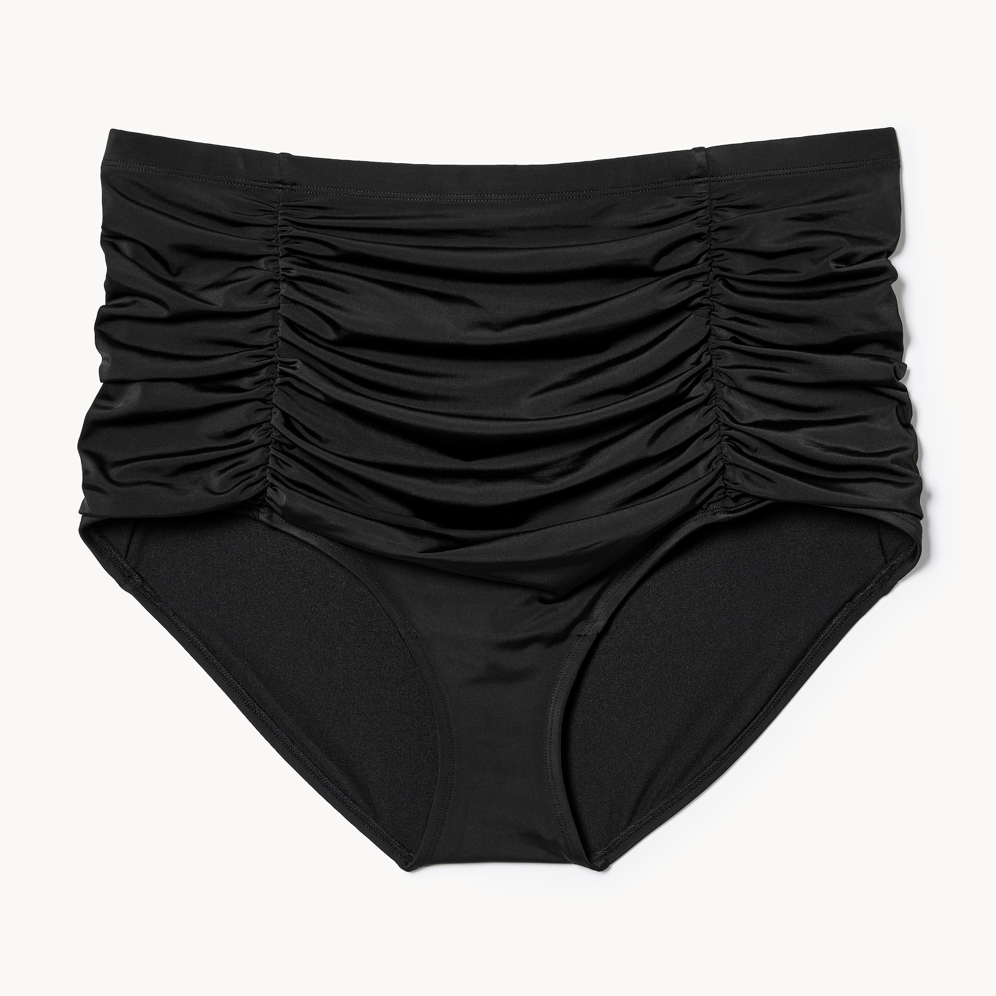 Bas de maillot de bain taille haute froncé