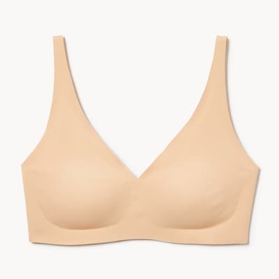 Women+ No Show V-Neck Bralette - Desert Sand