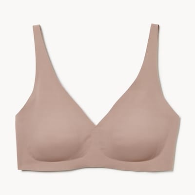 Women+ No Show V-Neck Bralette - Stone