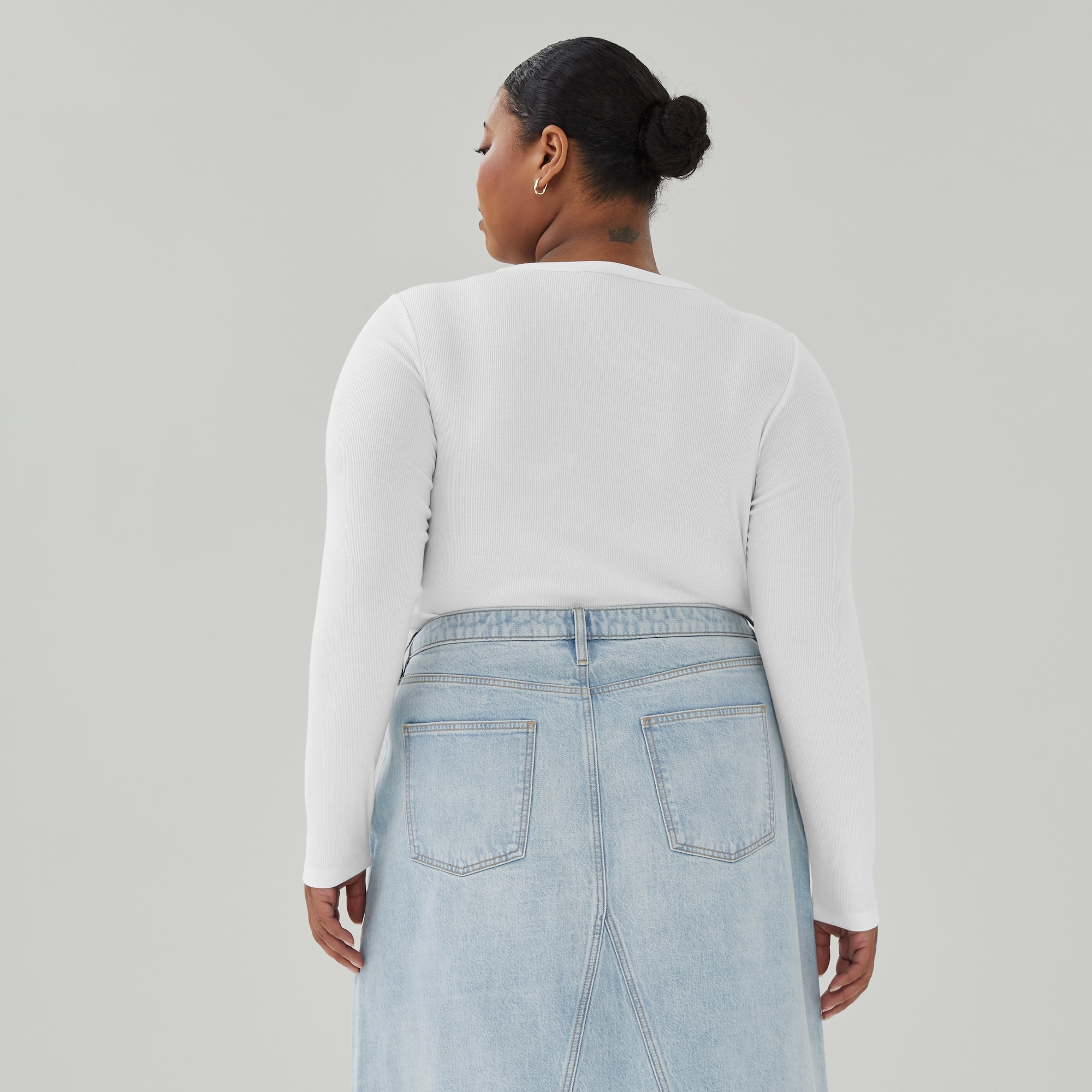 Women+ Ribbed Long Sleeve Top