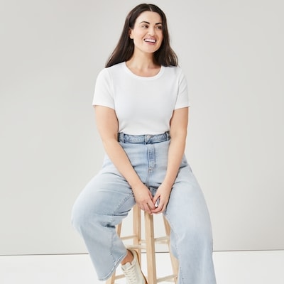 Joe Fresh T-shirt côtelé pour Femme+ 1 ea, 19,00 $/1ch