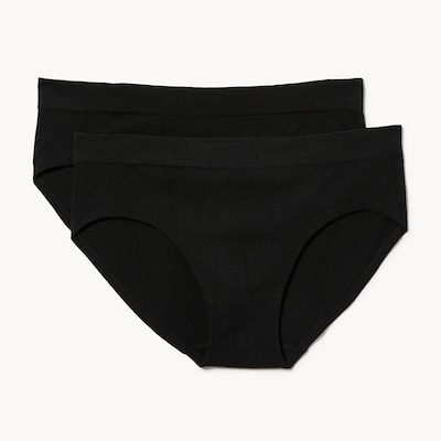 Women+ 2-Pack Seamless Ribbed Bikini - Black
