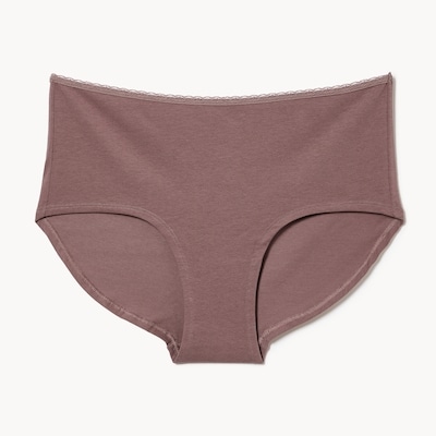 Culotte garçonne en dentelle de coton Femmes+ - Mauve