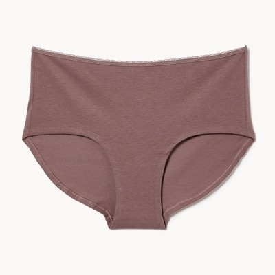 Culotte garçonne en dentelle de coton Femmes+ - Mauve