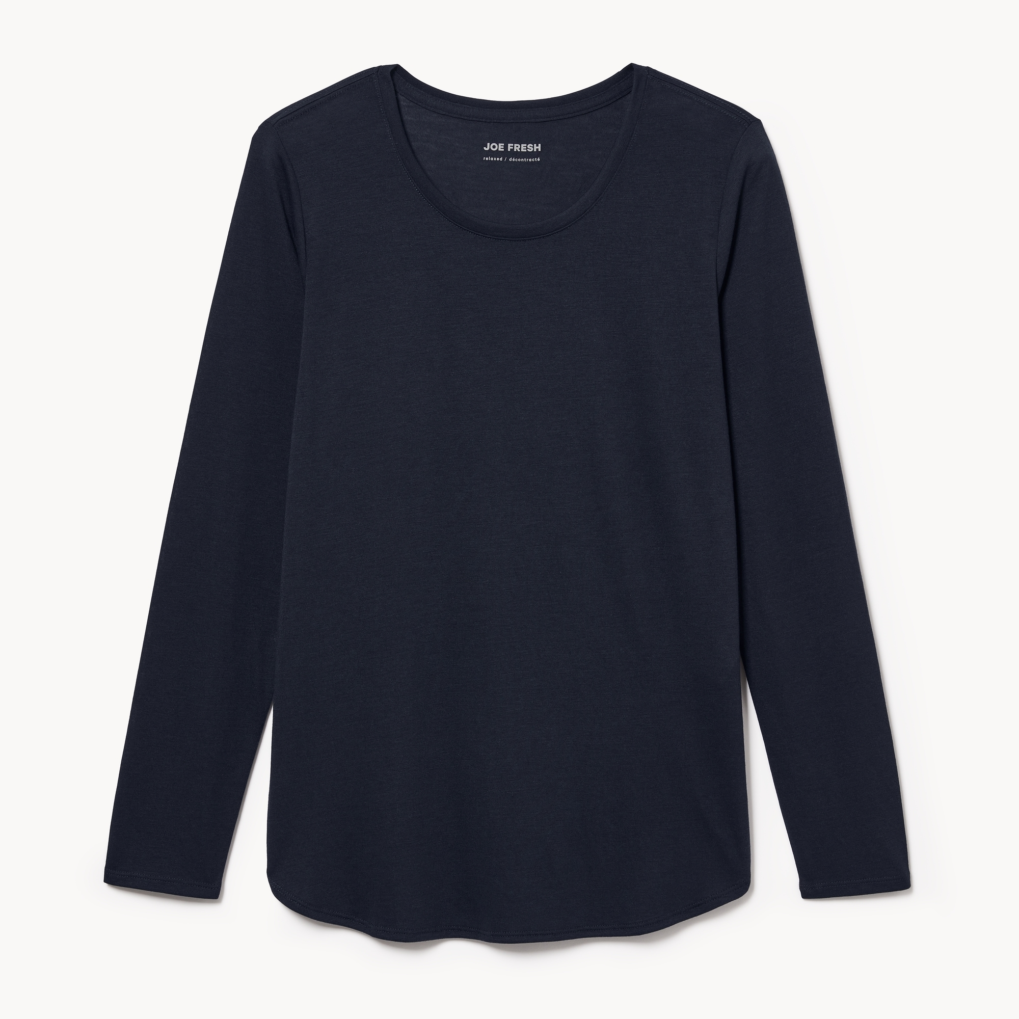 Women+ Relaxed Long Sleeve in JF Midnight Blue from Joe Fresh