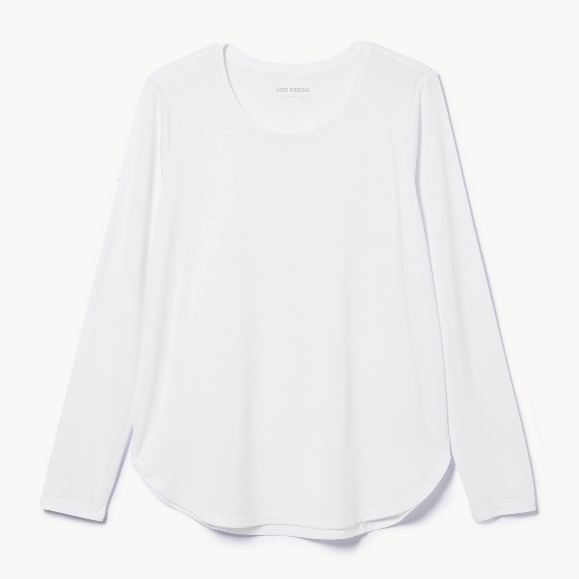 Relaxed Long Sleeve in White from Joe Fresh