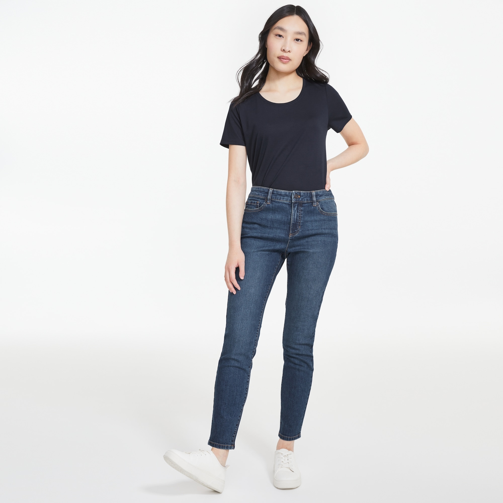 Jean très étroit à taille mi-haute