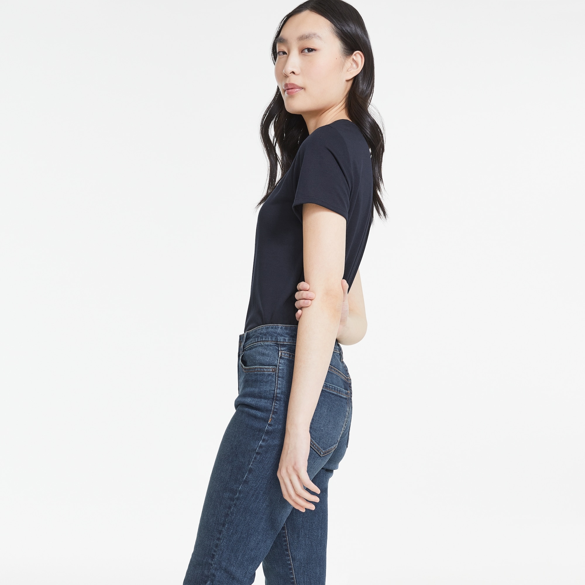 Jean très étroit à taille mi-haute