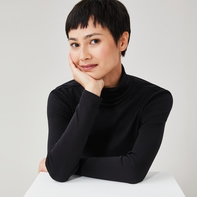 Organic Cotton Turtleneck - JF Black