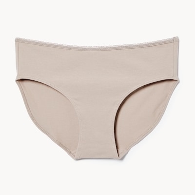 Cotton Lace Hipster - Taupe