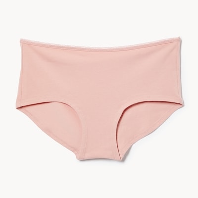 Cotton Lace Boyshort - Rose