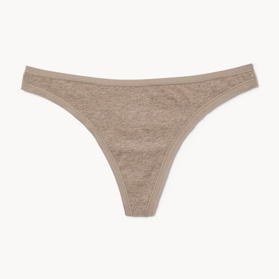 Cotton Thong - Dark Brown