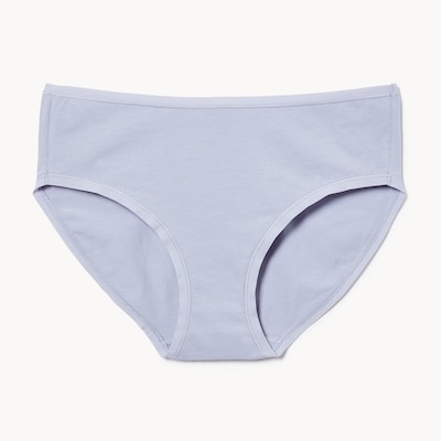 Culotte à taille basse en coton - Bleu Cendré