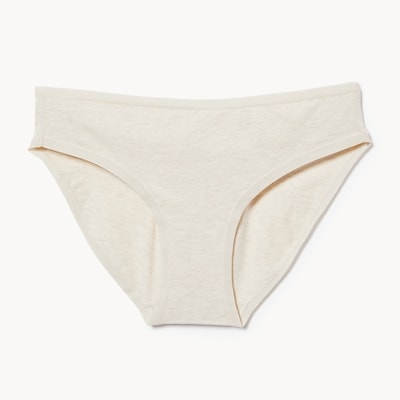 Culotte bikini en coton - Mélange Avoine
