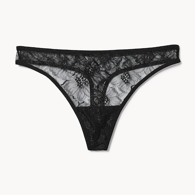 Lace Thong - Black
