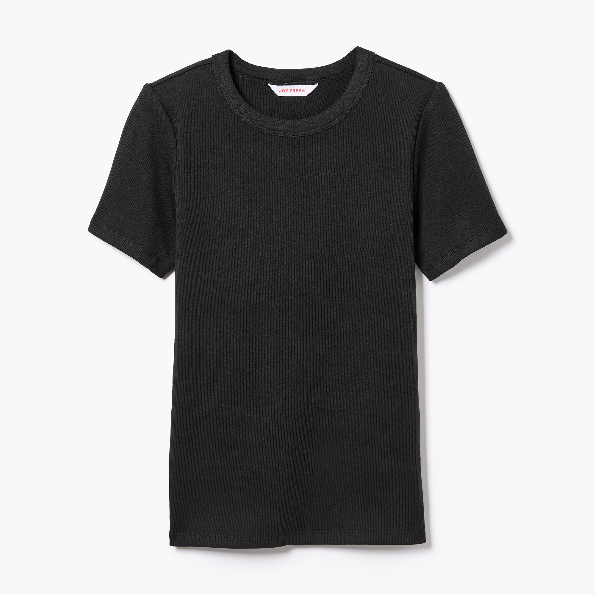 T-shirt côtelé in Noir JF from Joe Fresh